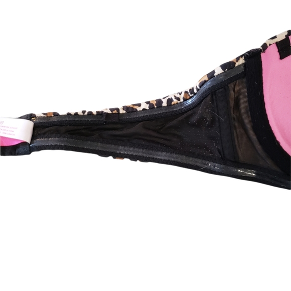 PINK Victoria Secret Multi-Way Push-Up Bra in Cheetah Print 34B - Picture 4 of 6